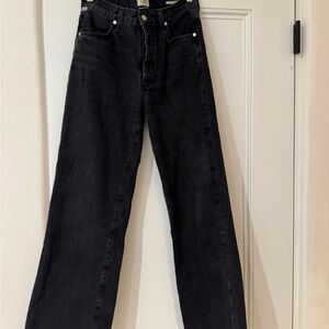 Citizens of Humanity Annina Black Wide Leg Women's Jeans